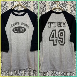 Vintage James Gang Funk 49 Gray Black dolman 3/4 Sleeve Tee XL euc band shirt